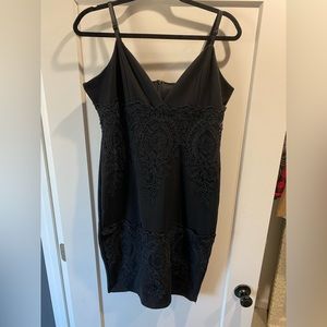 Lulus black lace midi dress